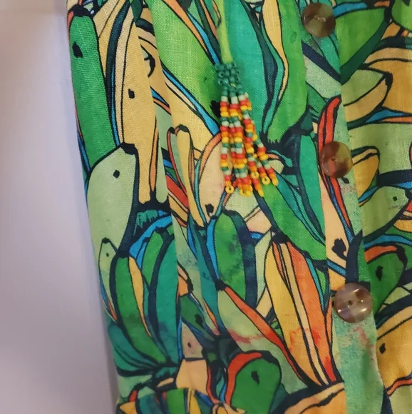 Farm Rio Green Banana Midi Dress - Picture 10 of 10